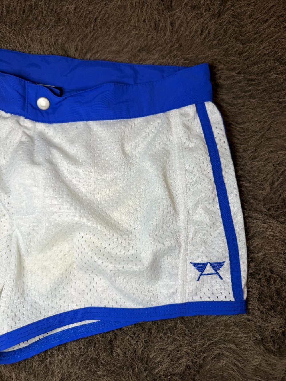 LASC Los Angeles White Blue Mesh Dolphin Shorts Men’s Large - Picture 3 of 8